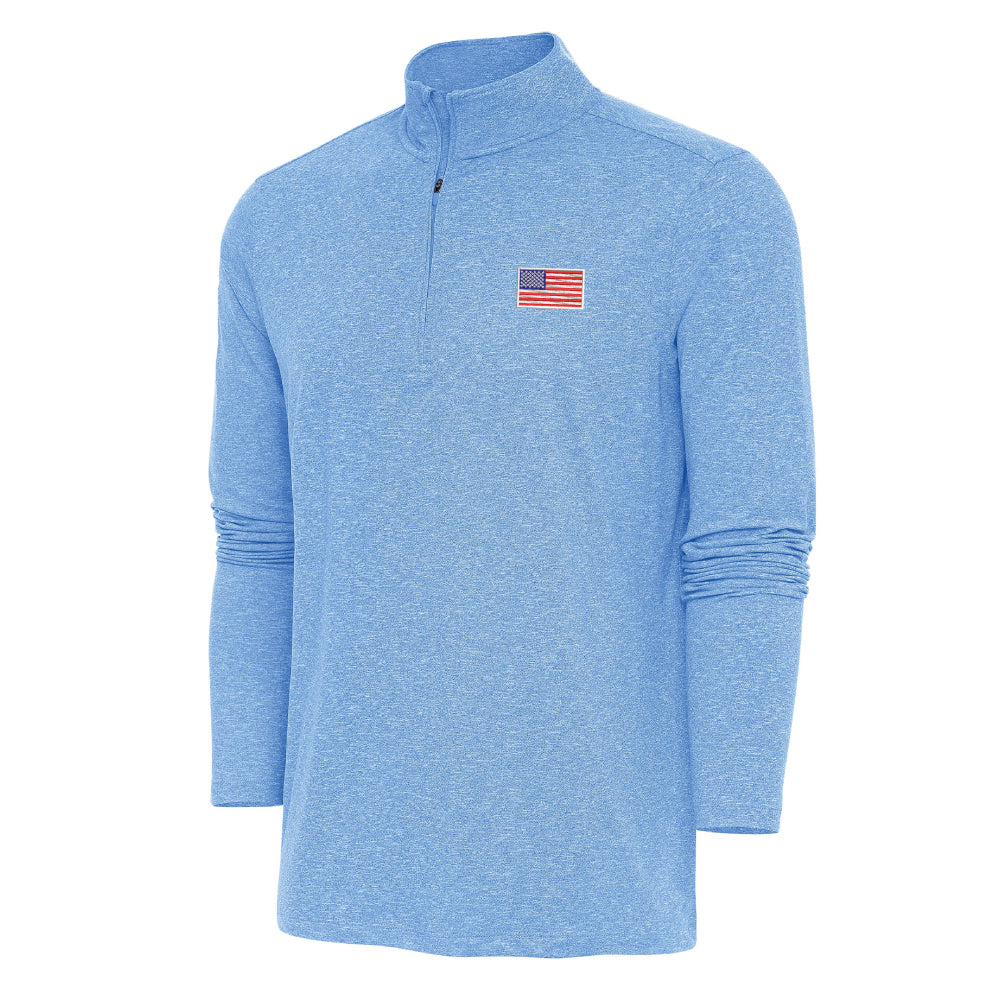 USA Flag Q Zip Columbia Blue / Medium